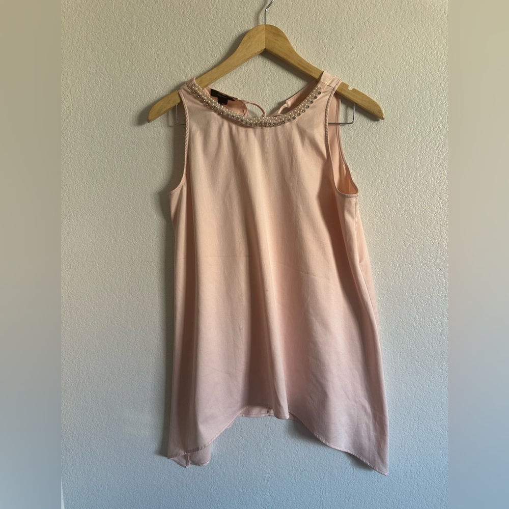 Alfani Top with Rhinestone Collar